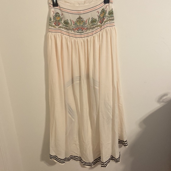 Boutique hi low skirt cream w black stripes small Nwot - Picture 5 of 16